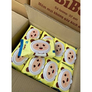 Giấy ướt không mùi Bibo (1 bịch 100 tờ rút)
