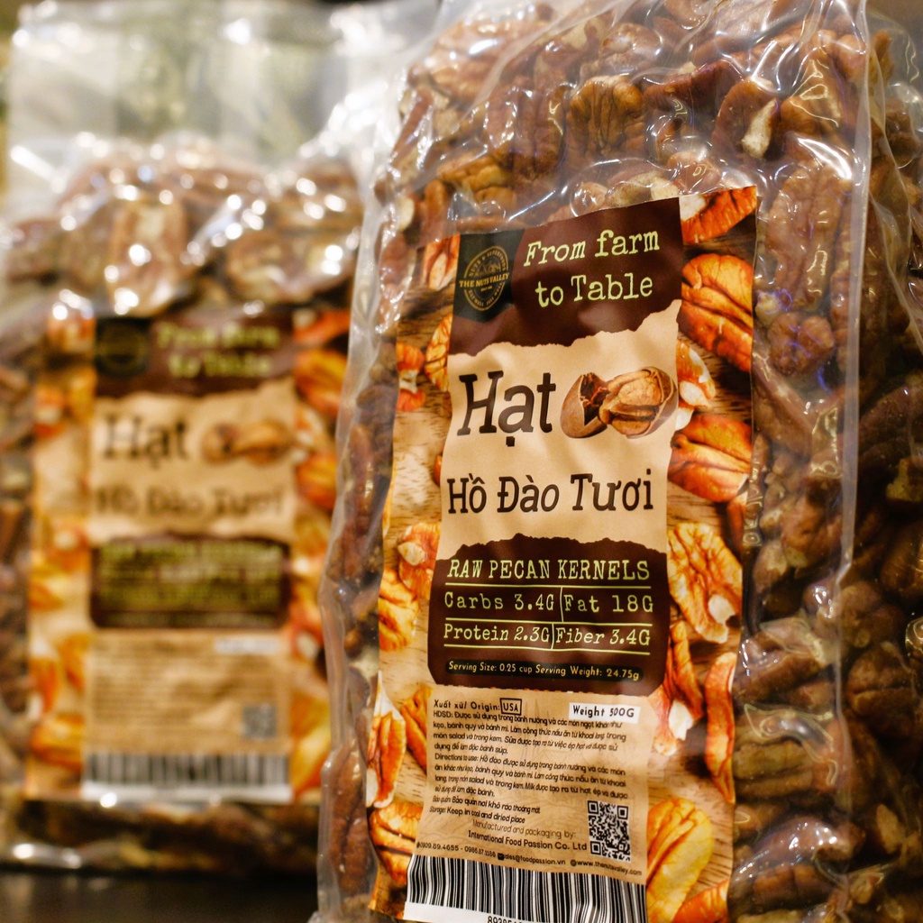 Hạt Hồ Đào Nhân Hỗ Trợ Tim Mạch, Tốt Cho Phụ Nữ mang thai, ổn định huyết áp - PECAN KERNEL The Nuts Val