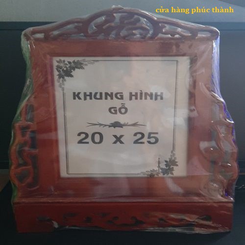 khung thờ gỗ chạm phước nâu