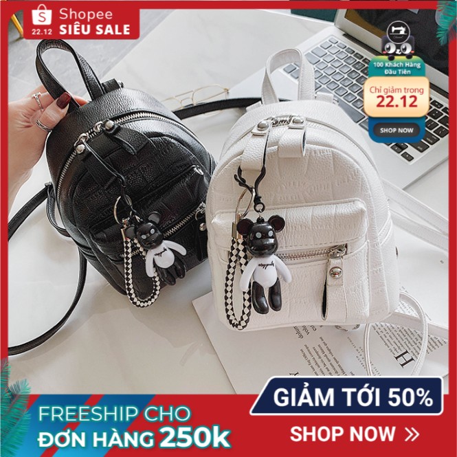 Balo nhỏ Mini siêu cute tặng kèm gấu xinh