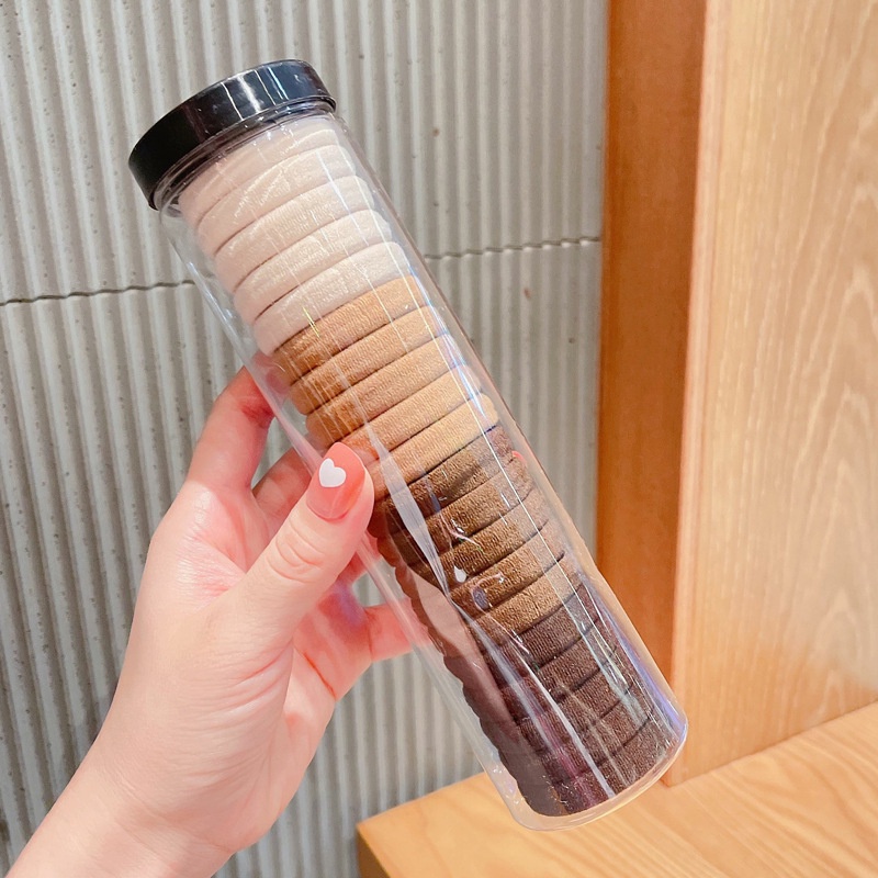 Set 20 Dây Thun Cột Tóc Co Giãn Nhiều Màu Sắc Kiểu Hàn Quốc