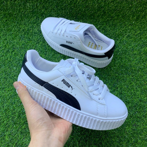 Giày thể thao nam nữ PM đế hộp viền đen,giày snecker nam nữ full size 36-43