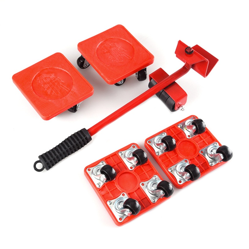 Ròng Rọc Vận Chuyển Nội Thất 4 Bánh Lăn Xoay 360 Độ Kèm 1 Thanh Trượt