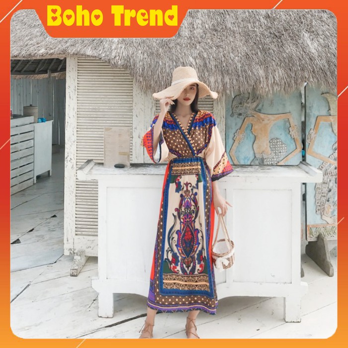 Đầm Thổ Cẩm Boho Phuket ❤️FREESHIP❤️Váy Vintage