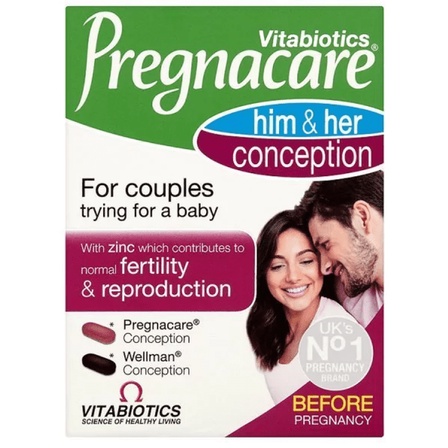 Vitamin Pregnacare Him and Her Conception tăng khả năng thụ thai cho 2 vợ chồng