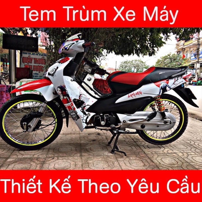 Tem trùm wave tổng hợp alpha 100, độ phủ bộ team decal cho xe máy rẻ đẹp, thiết kế theo yêu cầu (dán đời 2006-2016)