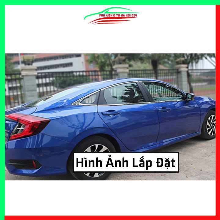 Bộ nẹp viền chân kính inox Civic 2017-2021