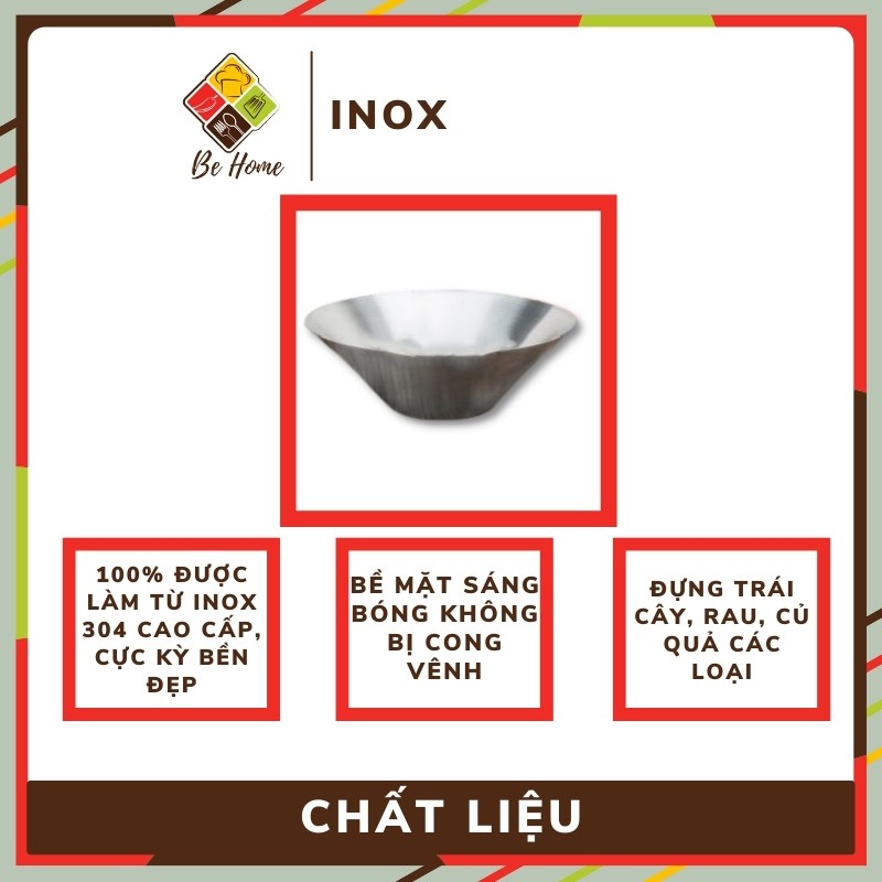 Tô Inox  BEHOME Tô ăn cơm bát ăn cơm Phong Cách Hàn Quốc Cao Cấp - Bền Bỉ Vệ Sinh Dễ Dàng