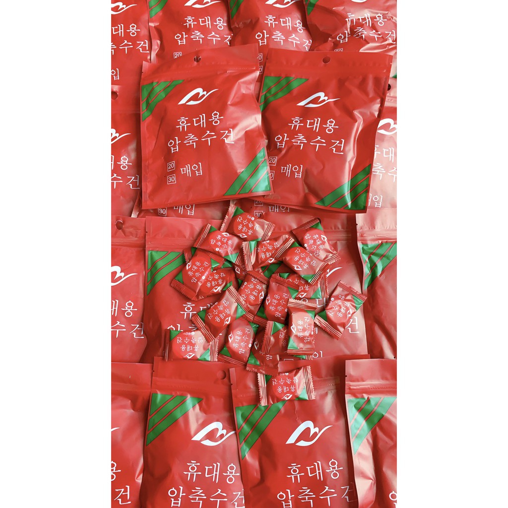 Khăn Nén Dạng Viên 대한민국(Hàn Quốc) Gói 20 Viên - HOT DEAL