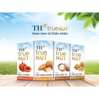 Sữa hạt TH true NUT 180ml đủ 7 vị (hạt mắc ca/ hạt óc chó/ hạnh nhân/hạt dẻ/hạt và nghệ/hạt và gạo lứt đỏ/hạt và gấc)