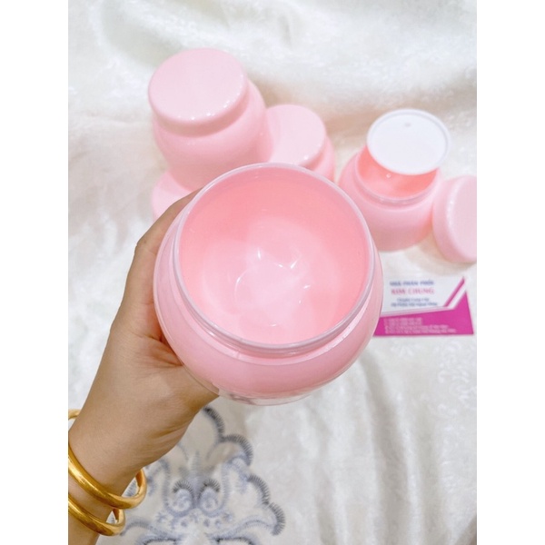 Hủ đựng kem màu hồng có nắp chèn 120g (Hủ kem body)