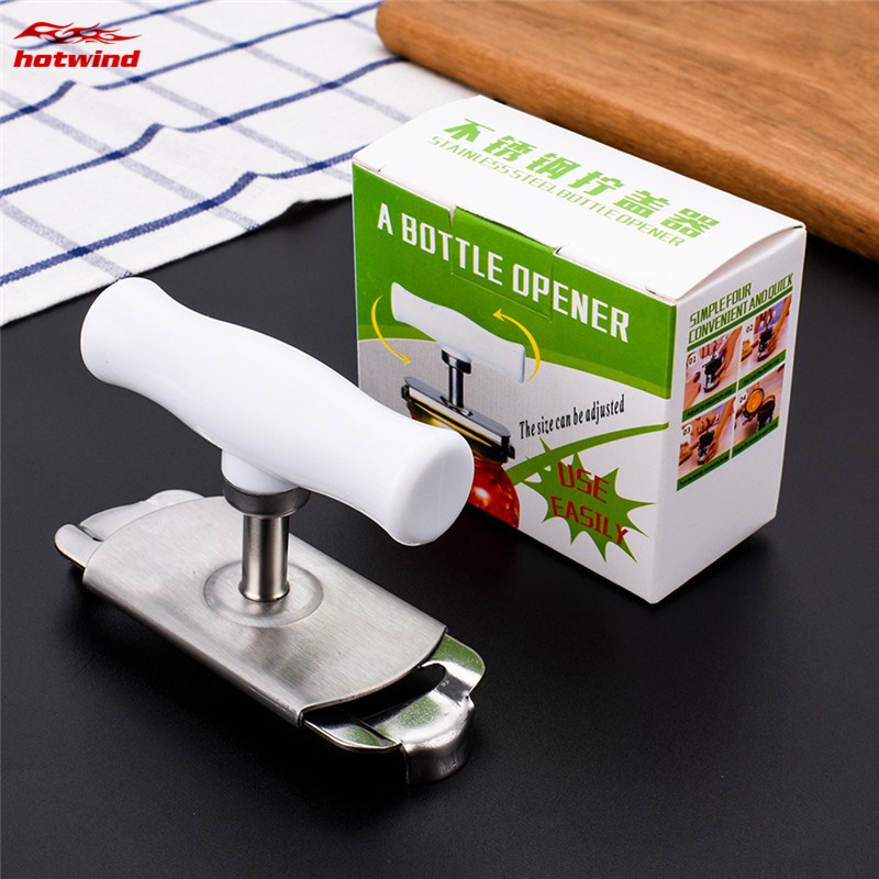 Dụng cụ mở nắp hộp bằng thép không gỉ tiện lợi