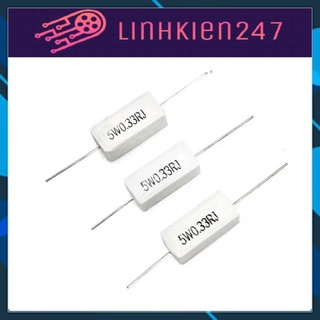 Bộ 5 điện trở sứ 5w 5% các loại 0.1r-100k