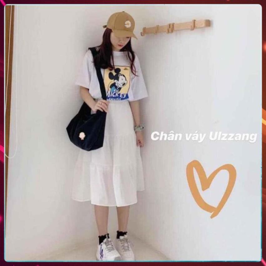 Chân Váy Nữ Voan, Chân Váy Xòe 3 tầng Vintage Trắng Đen | BigBuy360 - bigbuy360.vn