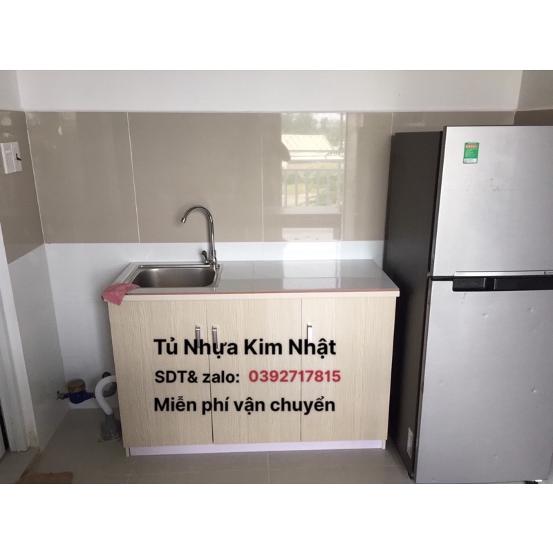 Tủ bếp mini nhựa Đài Loan sẵn bồn rửa freeship tphcm