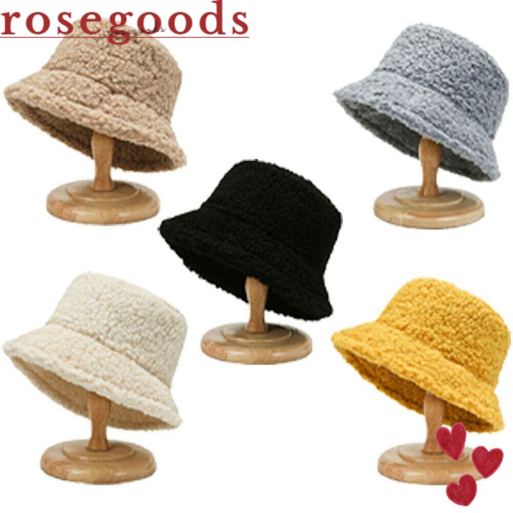 Mũ Bucket Len Lông Cừu Mềm Mại Ấm Áp Hợp Thời Trang Mùa Đông