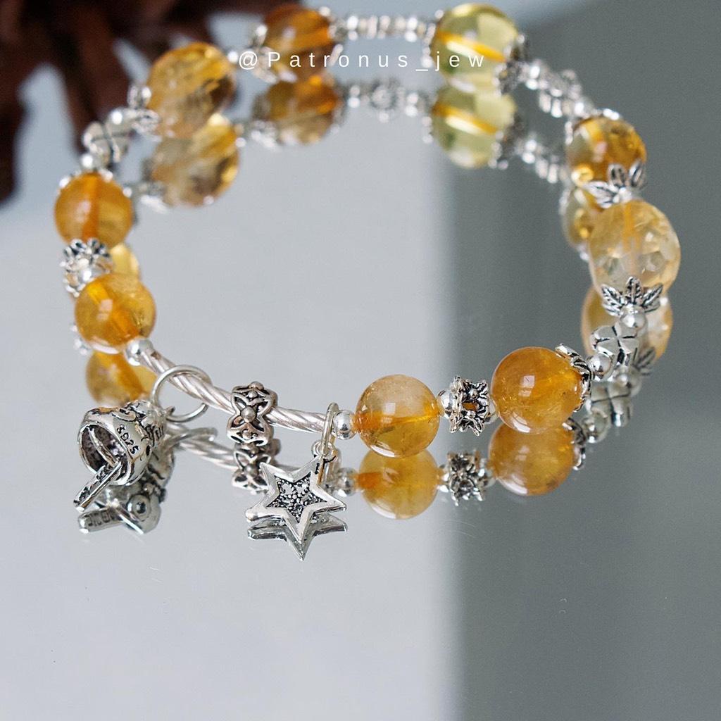 Vòng Tay Citrine Phối Charm Bạc 925 VTCPC92522A Patronus