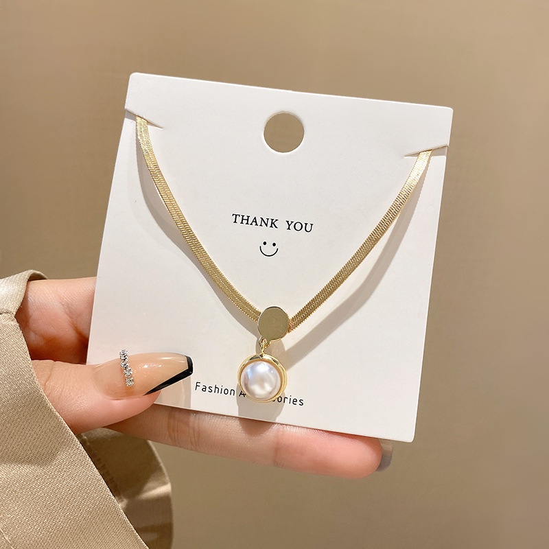 Vòng cổ Ngọc Trai Phong Cách niche Thời Trang Mới 2022