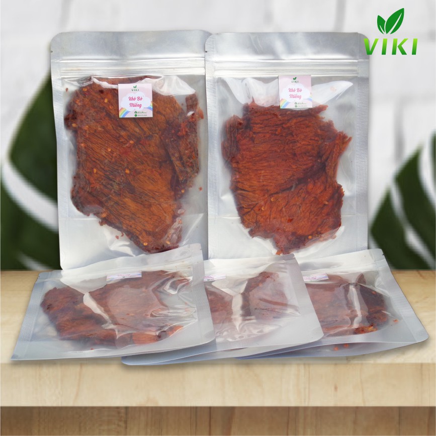 Khô bò miếng mềm/giòn túi zip 100g dùng ngay