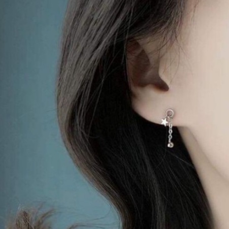 Bông tai bạc ta star love thả dáng nhẹ nhàng