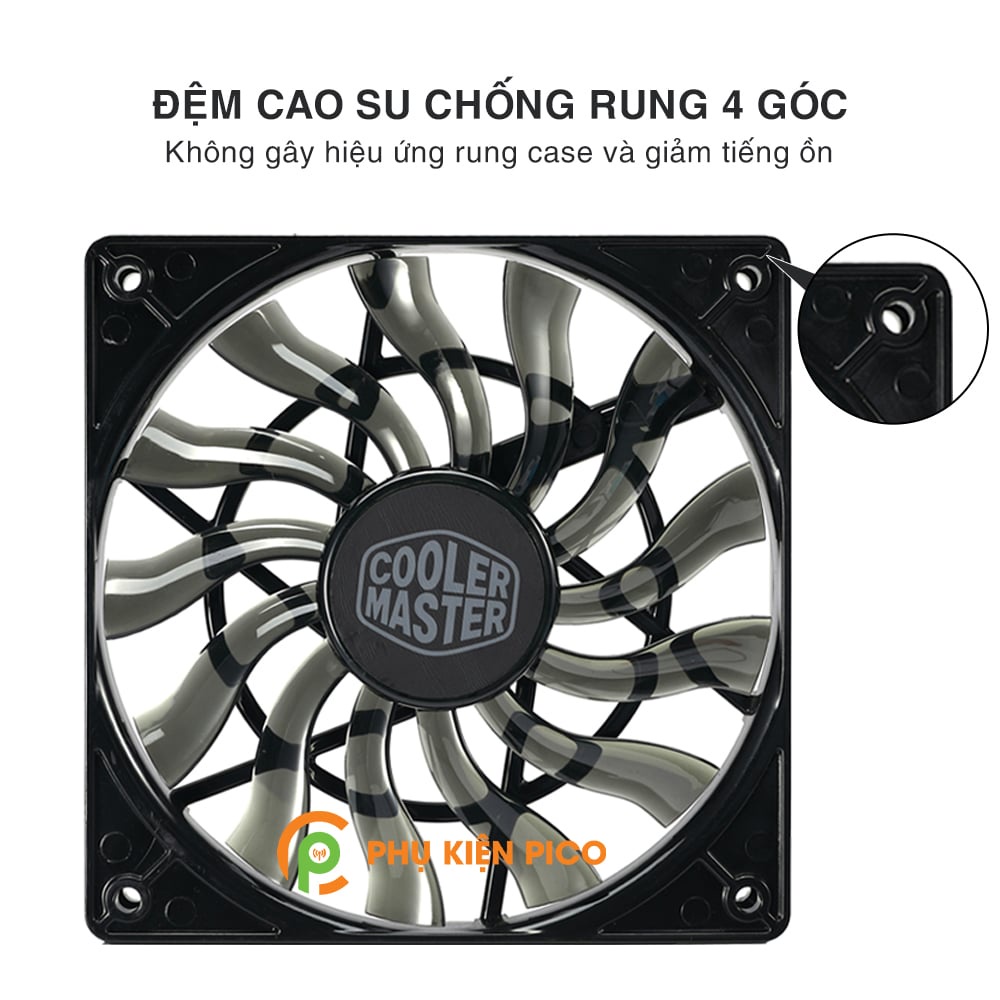 Quạt tản nhiệt case Cooler Master XtraFlo 120 Slim 12015 1600 RPM 58.4 CFM - Fan Case 12cm ( Phụ kiện Pico )