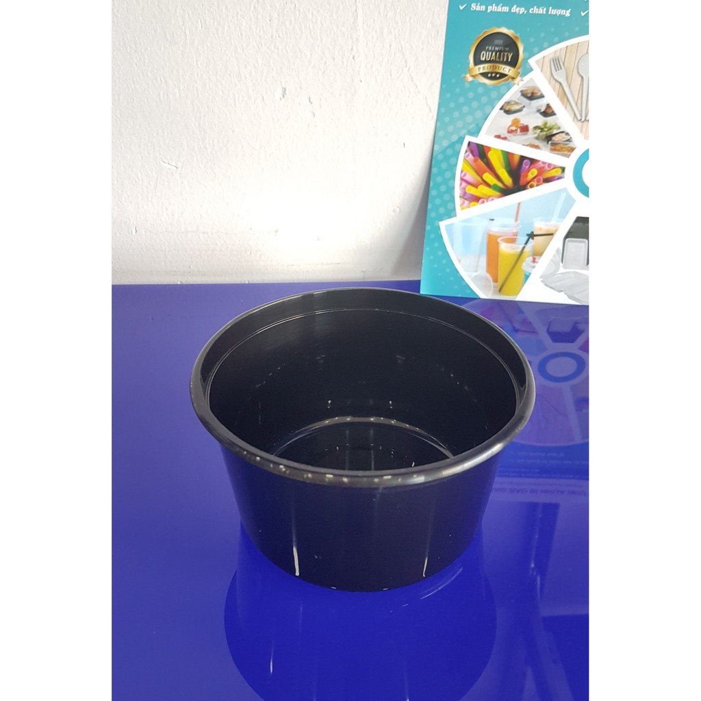 COMBO 50 HỘP NHỰA TRÒN ĐEN 500ML