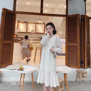 Váy ren trắng tiểu thư hot hit