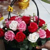 giỏ hoa sáp thơm 30 bông 219k