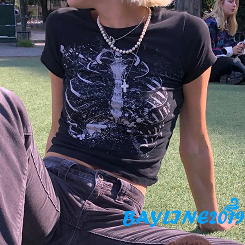 Áo Thun Nữ Ngắn Tay Cổ Tròn Thời Trang