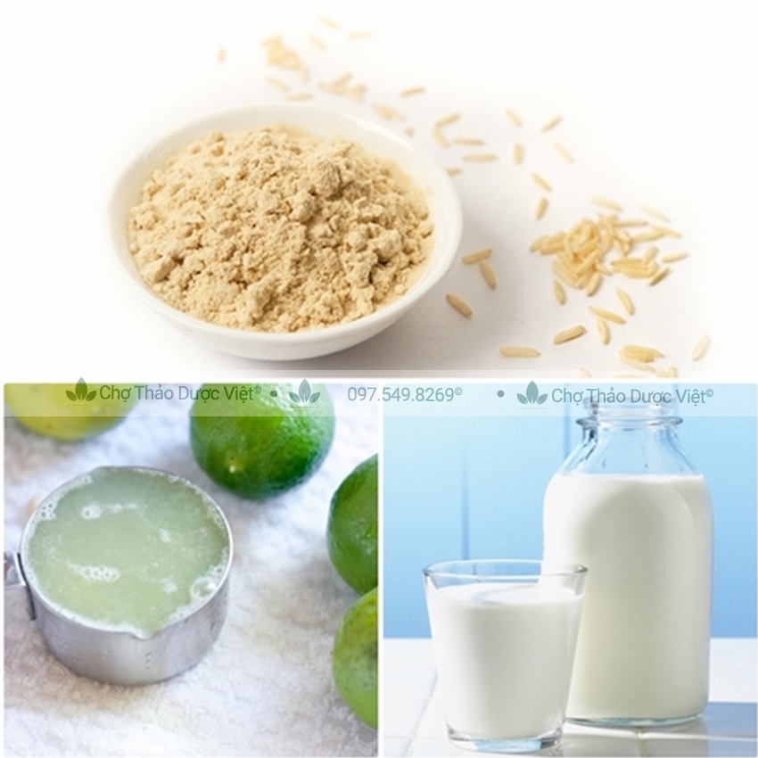 Bột cám gạo đắp mặt hữu cơ nguyên chất 500g - Chợ Thảo Dược Việt