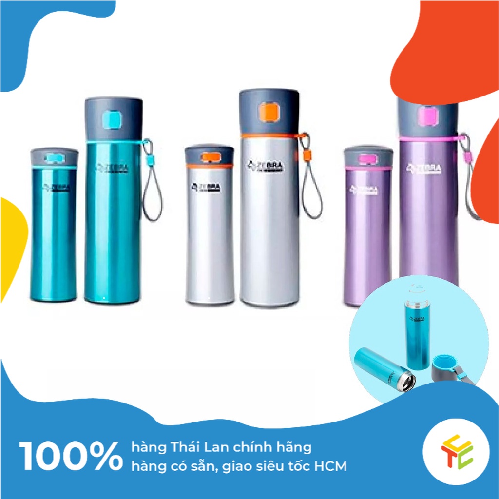 Bộ 2 bình giữ nhiệt nhập khẩu Zebra Thái Lan 480ml & 300ml inox 304 cao cấp, không rỉ