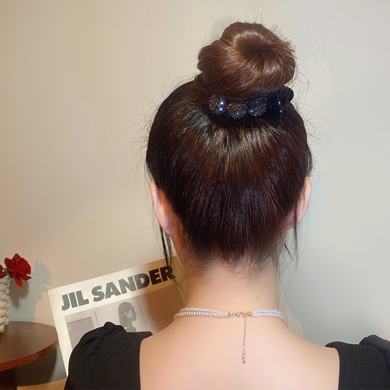 Kẹp Tóc 3 Bóng Tròn Đính Đá Phong Cách Hàn Quốc Dành Cho Nữ