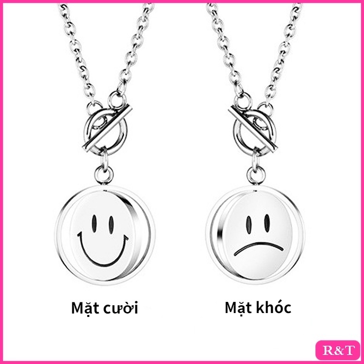 Dây Chuyền Nam Nữ Phối Mặt Hình Mặt Cười Đơn Giản Thời Trang Hip Hop Phong Cách Hàn Quốc
