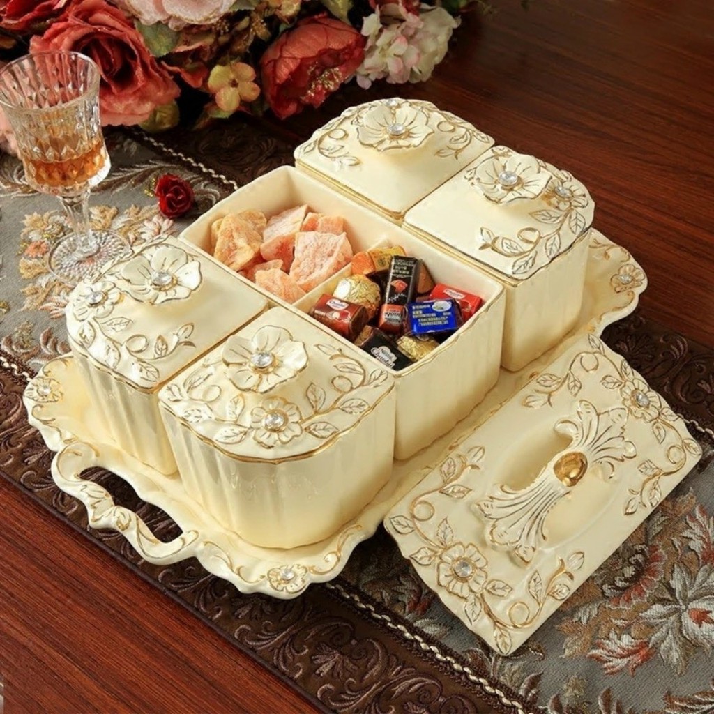 Khay mứt sứ cao cấp hoàng gia