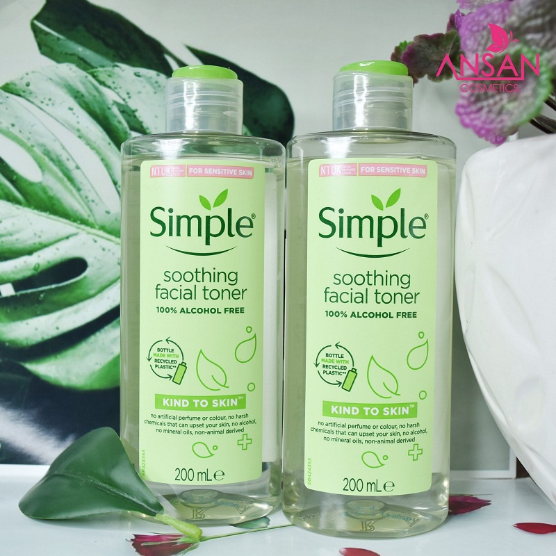 [HÀNG CHUẨN] Nước hoa hồng Simple Smoothing Facial Toner_Cân bằng độ PH_Hấp thụ dưỡng chất nhanh chóng