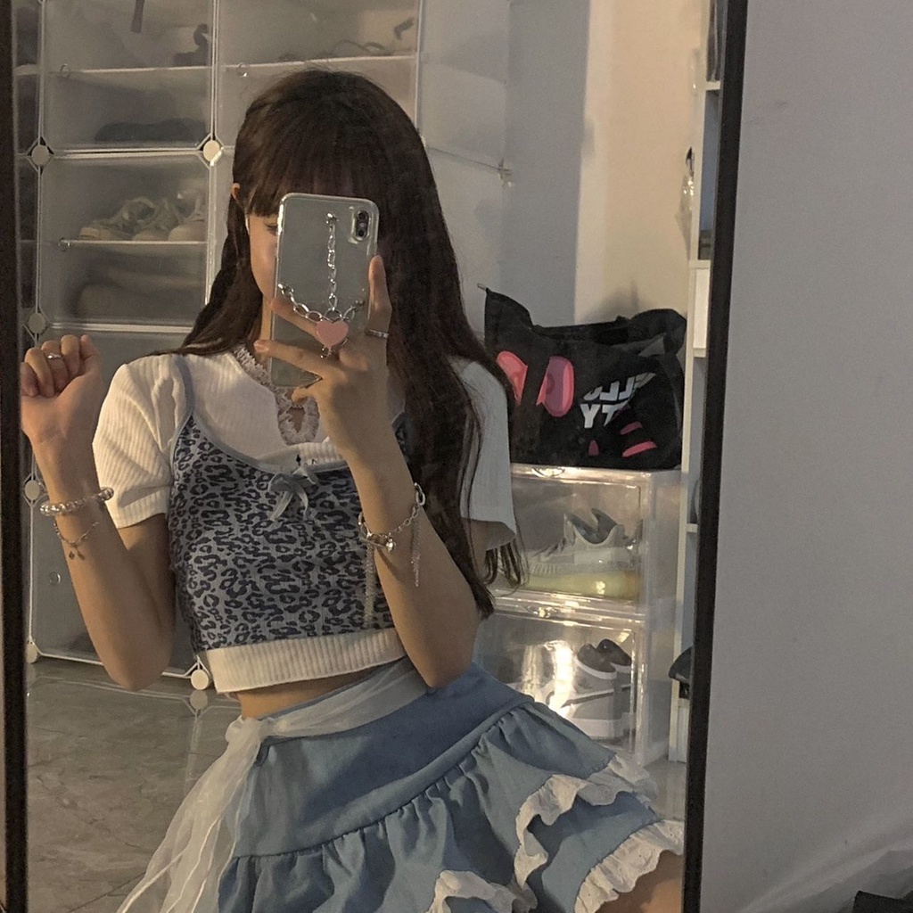 Áo Hai Dây Họa Tiết Da Báo Thời Trang Cho Nữ Sinh | BigBuy360 - bigbuy360.vn