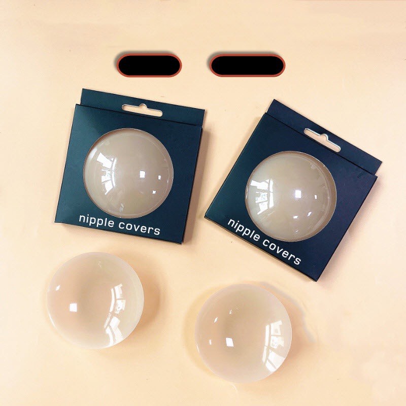 Hộp 2 Miếng Dán Ngực Sinh Nhiệt Tự Thân Silicon Siêu Mỏng Tàng Hình Không Keo Siêu Bám