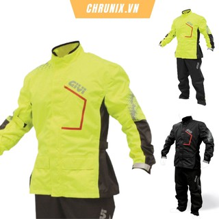 Áo Mưa Bộ Givi Chính Hãng PRS04 Phản Quang Cho Nam Đi Phượt Chrunix