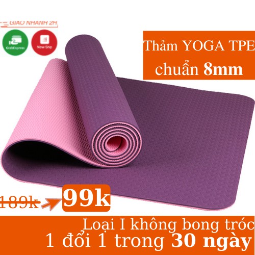 Thảm tập Yoga Gym chống trơn trượt 6mm-8mm miếng tập Yoga Gym thể dục tại nhà G-Sports