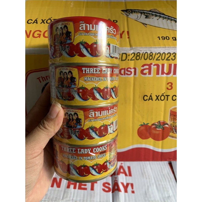 cá mồi 3 cô thái 190g lốc 4hộp