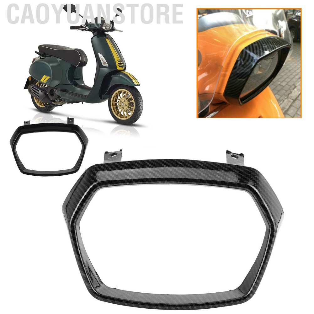 Caoyuanstore ABS Headlight Guard Cover Bezel Protection Fit for VESPA Sprint 125/150 2017-2020