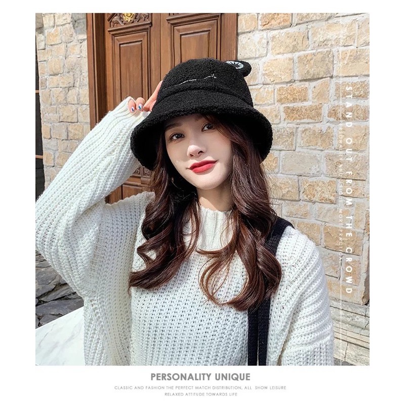 Mũ Len ❤️FREESHIP❤️ Mũ Tai Bèo Bucket Dễ Thương