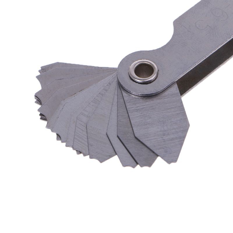 SUN 32pcs/set R1-6.5A7C10 Stainless Steel Radius Gauge Fillet Gauge Sample R Gauge with 1-6.5 Blades