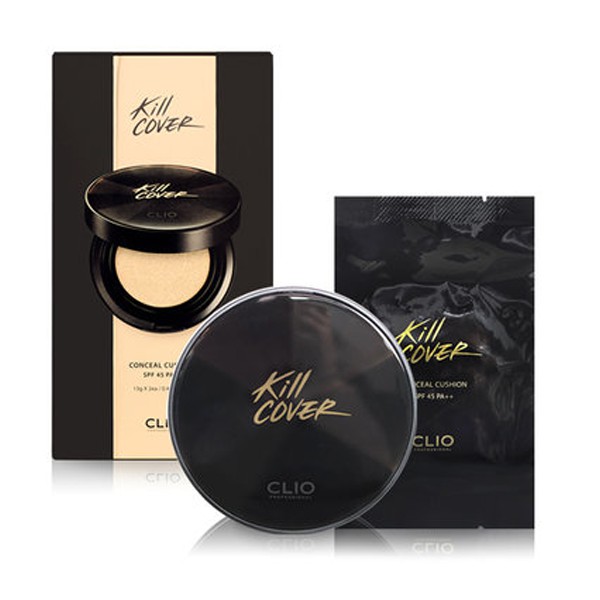 (HSD-01/04/23)Phấn Nước Trang Điểm Clio Kill Cover Conceal Cushion 05 Sand Spf45, Pa+ 13gx2