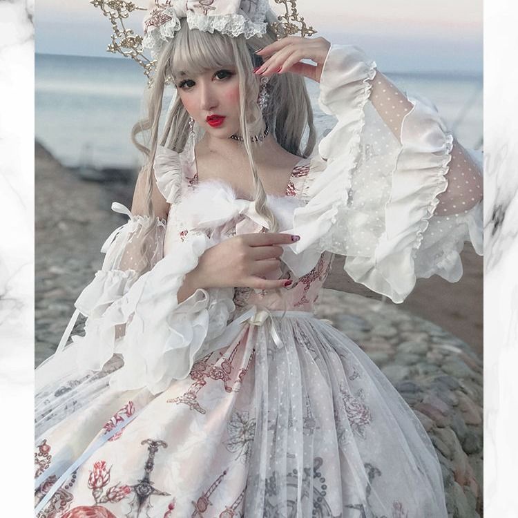 Đầm Công Chúa Dáng Dài Vải Voan Phong Cách lolita