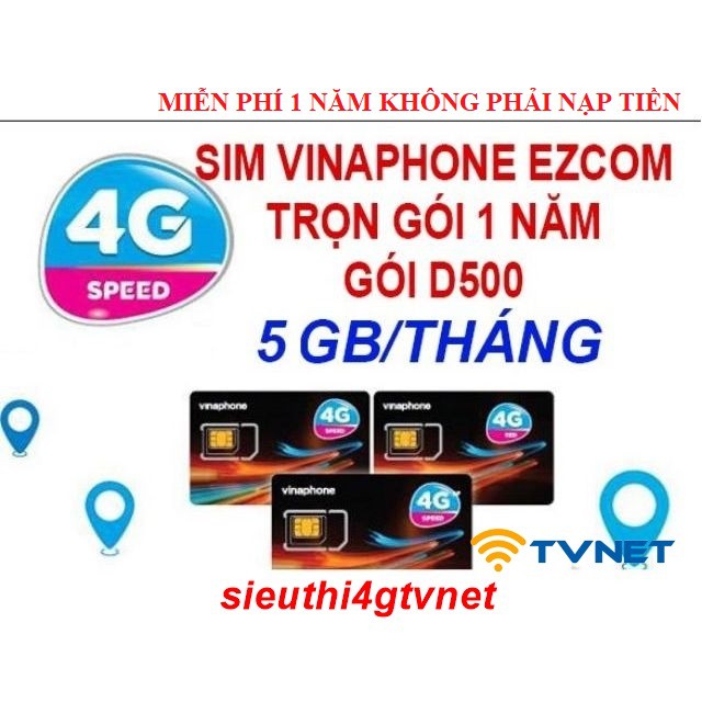 Sim 4G Vinaphone VD149 2200Gb miễn phí 1 năm không phải nạp tiền. Siêu khủng