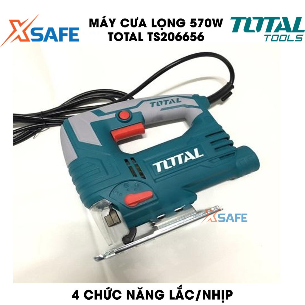 Máy cưa lọng 570W TOTAL TS206656 Tặng kèm 1 lưỡi cưa lọng 1 bộ than Máy cưa lọng Total công suất 570W