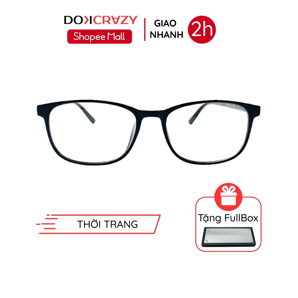 Gọng kính cận cao cấp oval classic IXORA DOKCRAZY mắt nhựa dẻo siêu nhẹ thời trang nam nữ phong cách Hàn Quốc
