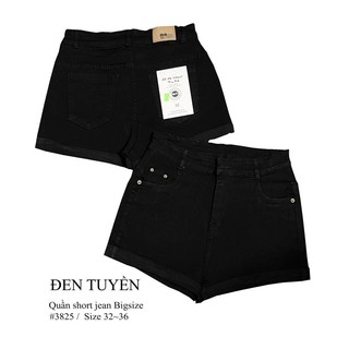 Short đen lật lai co giãn 32-36