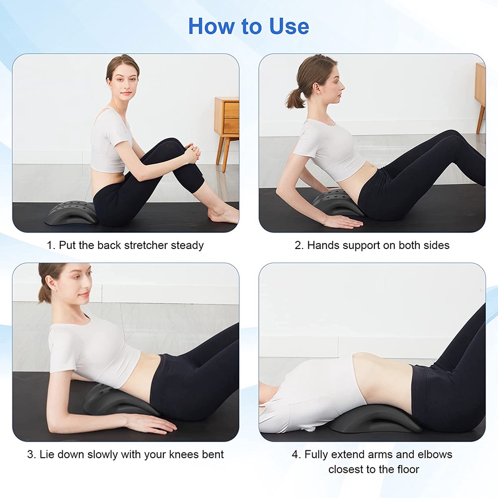 Thiết bị mút cáng lưng dưới   , Gối Cracker lưng,  Giảm đau cột sống  , Đệm kéo thắt lưng Thích hợp cho người mới bắt đầu 、 Giường 、 Văn phòng 、 Xe hơi 、 Phụ nữ 、 Nam giới